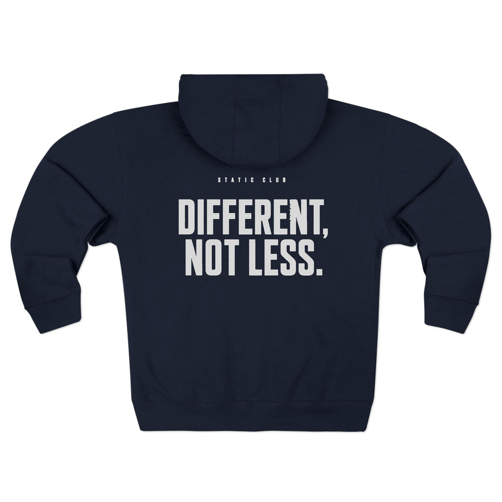 SC Different, Not Less Zip Hoodie | STATIC CLUB