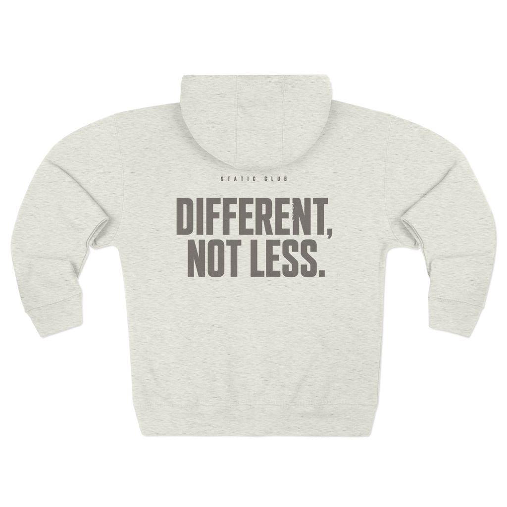 SC Different, Not Less Zip Hoodie | STATIC CLUB