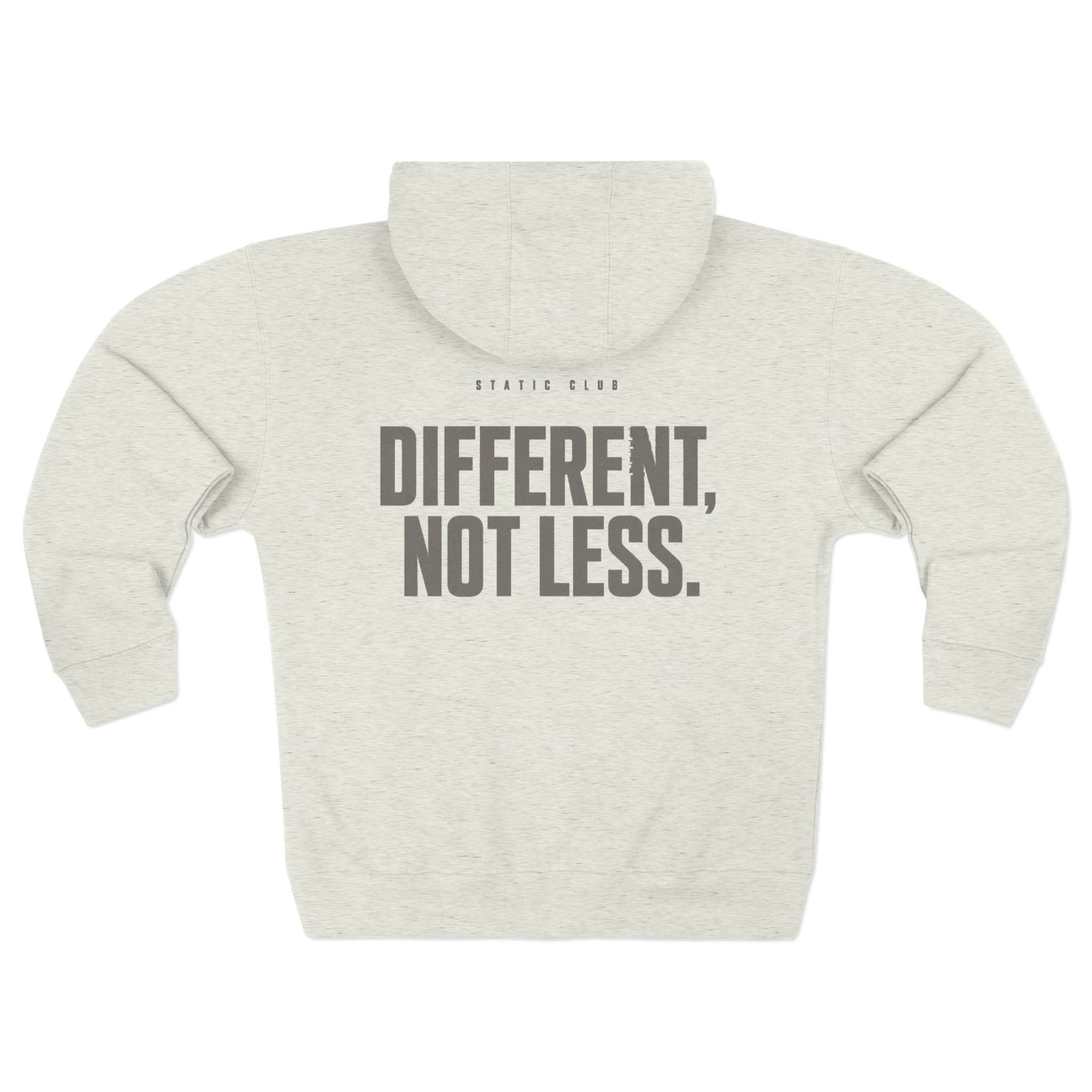 SC Different, Not Less Zip Hoodie | STATIC CLUB