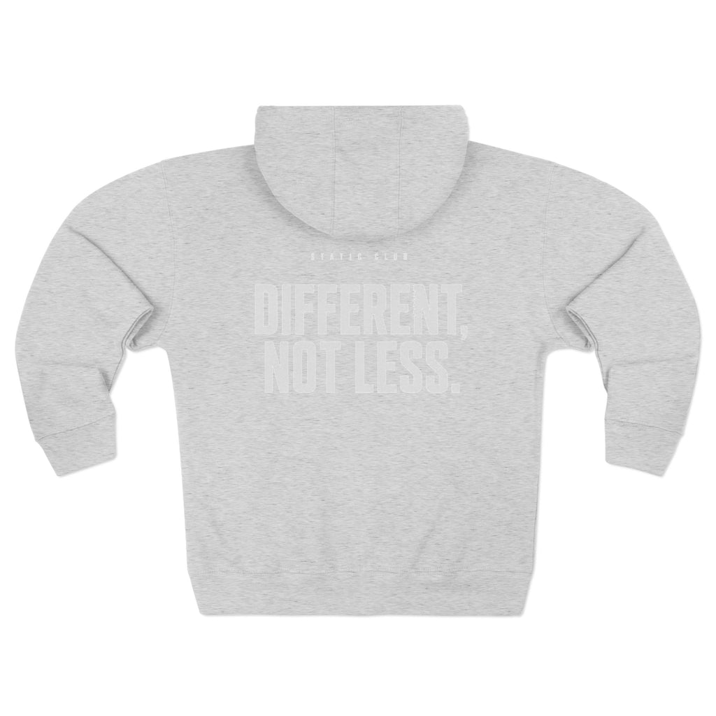 SC Different, Not Less Zip Hoodie | STATIC CLUB
