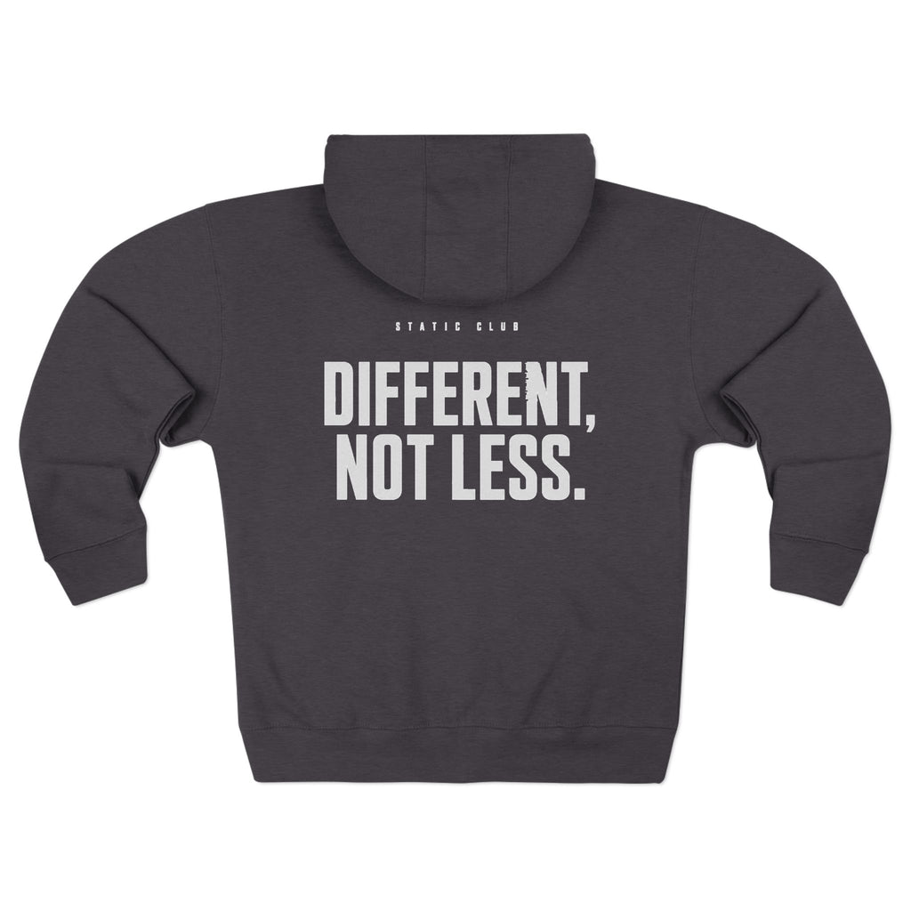 SC Different, Not Less Zip Hoodie | STATIC CLUB